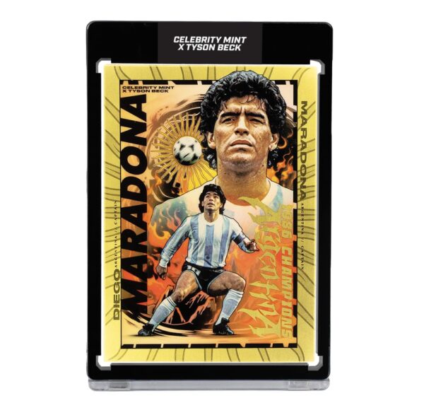 CM x Tyson Beck Diego Maradona .5g Solid Gold Legal Tender Trading Coin Featuring Colorway Chase Coins - Limited to 500