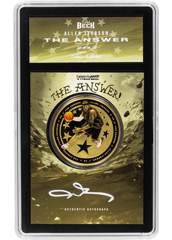 CM x Tyson Beck Allen Iverson 1 oz Silver Legal Tender Coin Featuring Colorway Chase Coins - Limited to 670